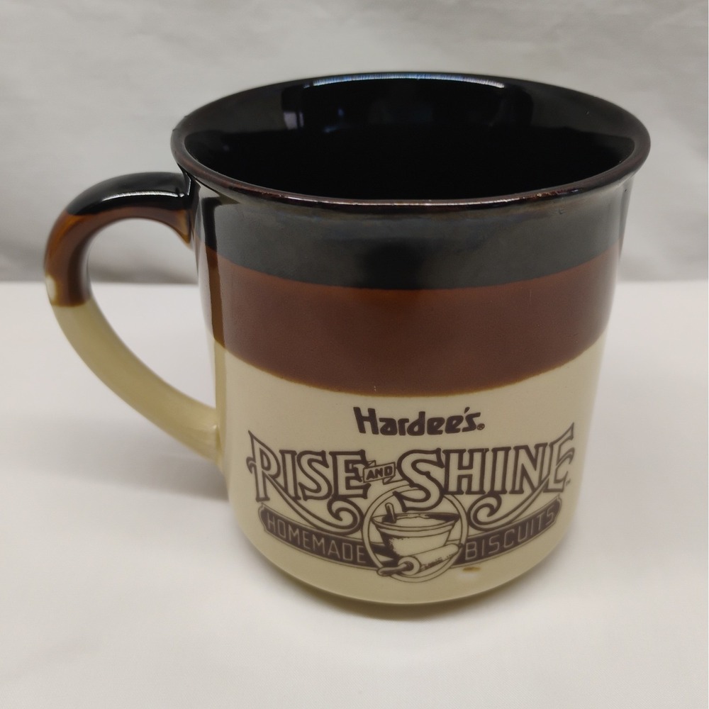 Vintage 1989 Rise And Shine Homemade Biscuits Hardees Coffee Mug